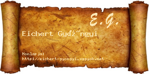 Eichert Gyöngyi névjegykártya