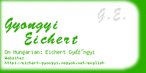 gyongyi eichert business card